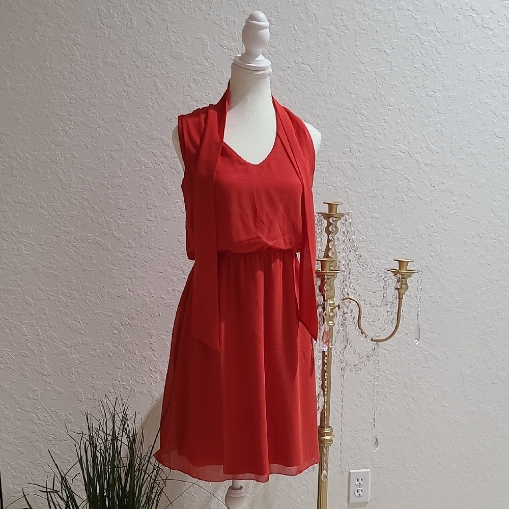 Enfocus Studio Vibrant Red Mini Dress